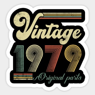 Vintage 1979 45th Birthday Gift Men Women 45 Years Old Sticker